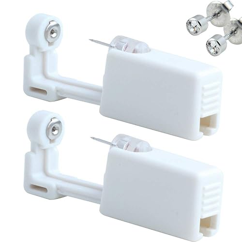 Juego de 2 pistolas de perforaciĂłn de oreja desechables, kit de pistola de perforaciĂłn de oreja de seguridad Juego de 2 pistolas de perforaciĂłn de oreja desechables, kit de pistola de perforaciĂłn de oreja de seguridad