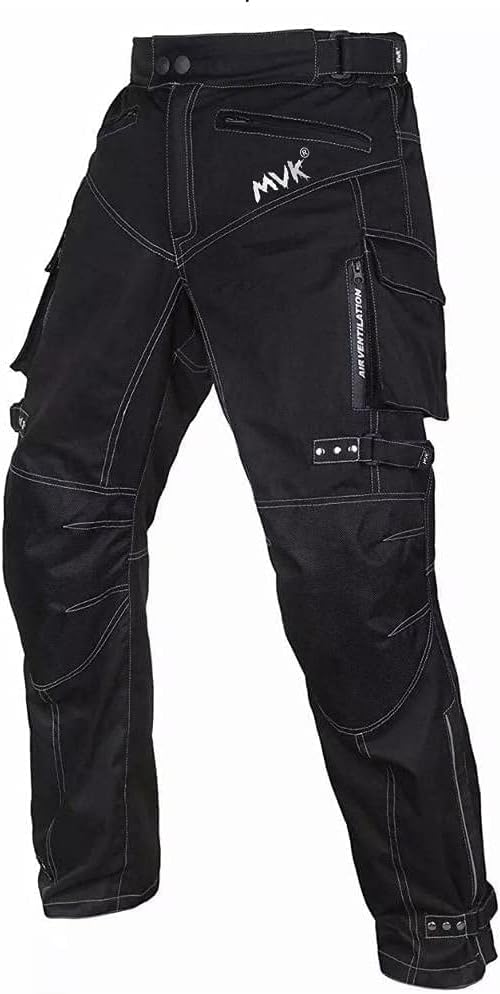 HWK Mens Black Textile WATERPROOF CE ARMOURED Motorbike Motorcycle