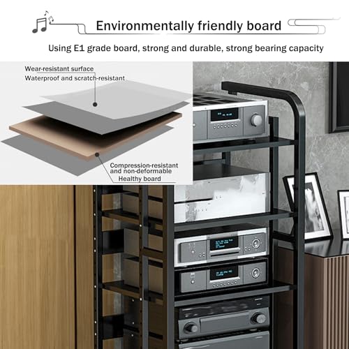 Supporto regolabile a 5 livelli per console di gioco con supporto multimediale per home Entertment Audio Rack Storage Design moderno ed elegante