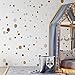 WANDKIND TUPFEN DOTS Wandtattoo 128 Stück | rund & handgezeichnet Punkte | Konfetti AUFKLEBER Kindergarten | unregelmäÃŸige Punkte Wandsticker Kinderzimmer VIERFARBIG (BROWNIE)