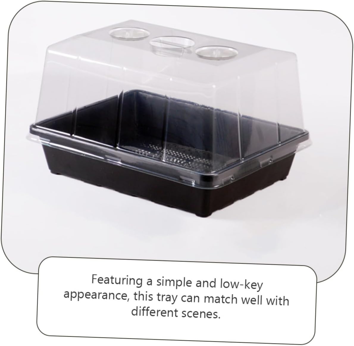1 Set Plastic Plant Tray with Humidity Dome Reusable Seedling Germination Trays for Greenhouse Gardening for Starting for Plant Growth
