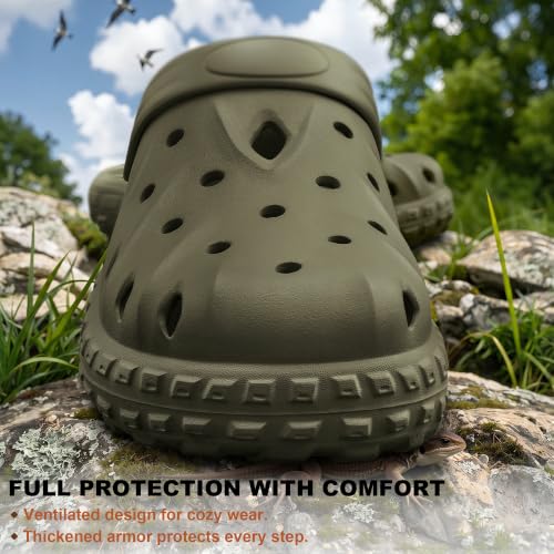 Image of KEMISANT Cushioned Clogs Mules for Men Garden Beach Water Fun-Lightweight | EVA Cushioned Footbed| Arch Support | Slip-resistant | Unisex