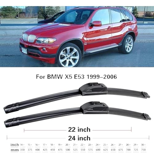 Essuie-glace avant BMW X5 E53 2000-2006 | Balais brosses crochet UJ
