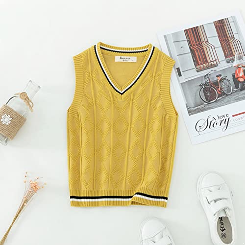 Kids Boys Girls Knitted Sweater Vest Jacket School Uniform V-neck Vest Autumn Casual Wear Waistcoat Kids Clothes2