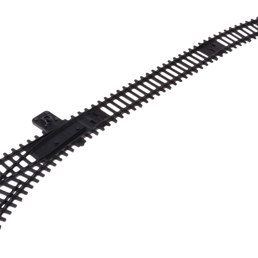 ATORSE® 1/87 HO Plastic Model Railroad Train Toy Scenery Layout Straight/Curve Track-image-18