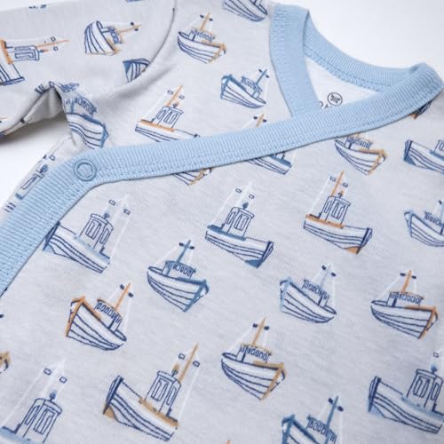 Image of HonestBaby Baby 3-Pack Organic Cotton Long Sleeve Side-snap Kimono Bodysuits