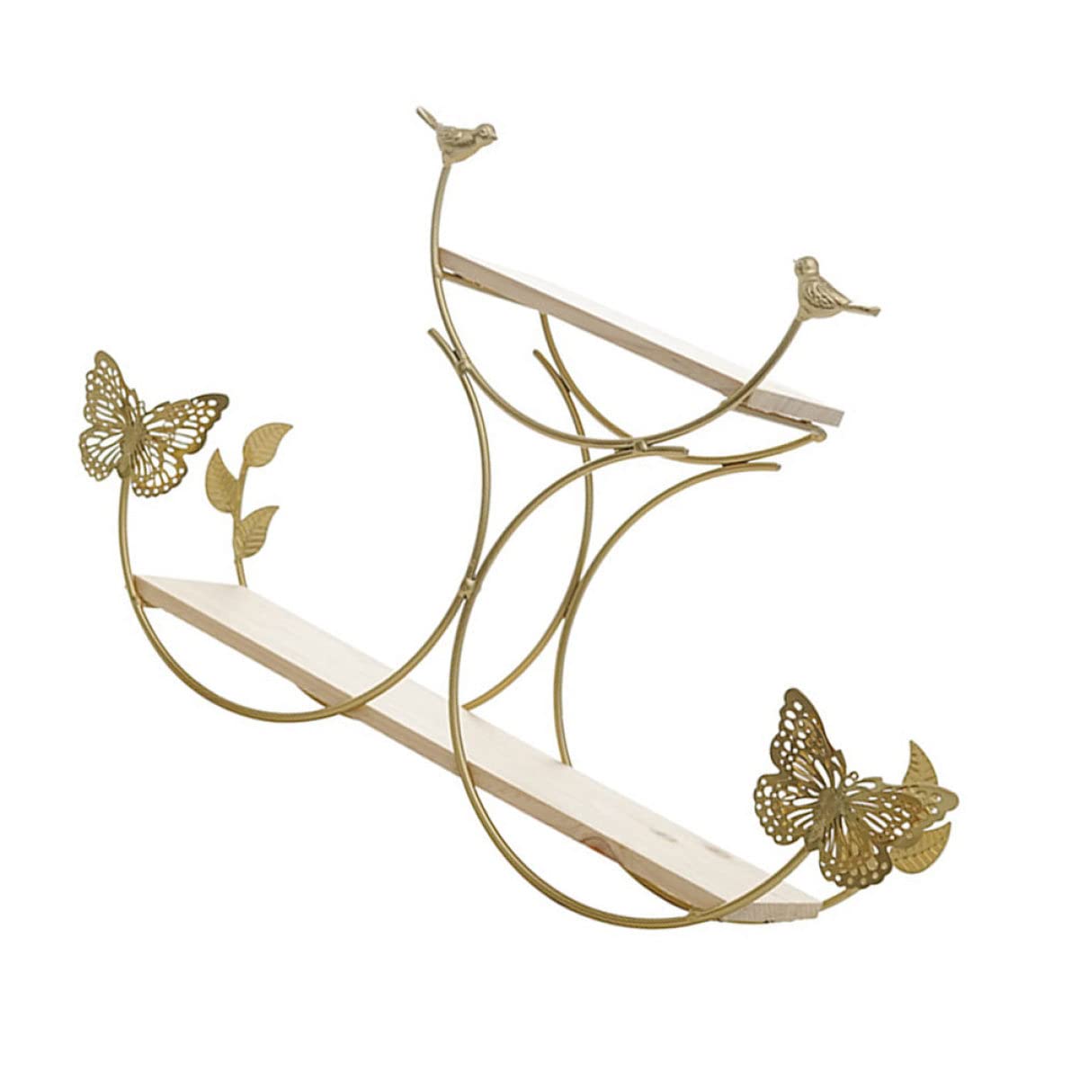 Support pratique pour salle de bain étagère murale décorative doré 1 pièce