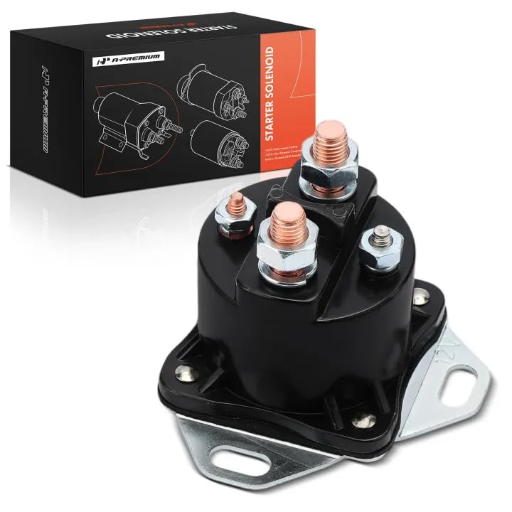 A-Premium Starter Solenoid Switch Compatible with Ford Dodge Lincoln Mazda & Mercury - Expedition Explorer F-150 F-250 Mustang Ranger E-150 250 350 Econoline 12-volt System 4 terminals