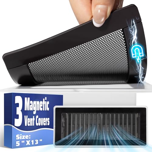 Magnetic Vent Cover, 3 Pack 5" x 13" for Floor, Wall & Ceiling Register - image 1