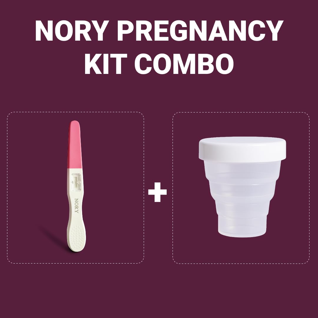 NORY EarlyCheck Pregnancy Test Kit – Over 99% Accurate Pregnancy kit ( Pack of 1 ) with 1 urine container – Ultra-Sensitive Detection at 10 mIU/mL – Results in Under 1 Minute – Detects Pregnancy 4 Days Early - Image 3 thumbnail
