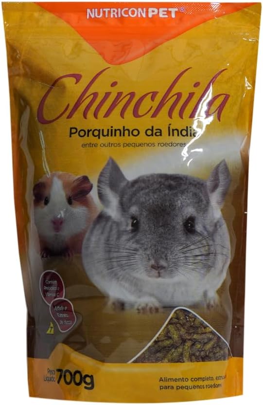 Ração My Pet Brasil 700g para Chinchilas Adultas Nutricon — Melhor para saúde e pelagem saudável