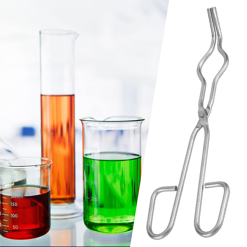 Beaker Tongs, 200-450mm Stainless Steel Crucible Tongs Crucible Holder Crucible Beaker Tongs Lab Tools for Laboratory Melting Metal(250mm)