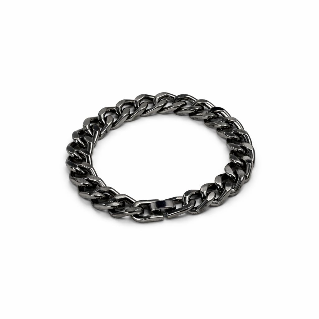 salty alpha Hades Classic Black Thick Bracelet for Men | Stylish Durable Jewelry Set | Modern Everyday Wear | Gift for Boys, Brothers, Husband | Birthdays | Gift for Valentine Day-picture-15