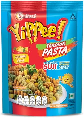 Sunfeast YiPPee! Tricolor Instant Pasta, Creamy Corn, 65g