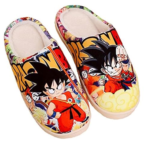 WANHONGYUE Dragon Ball Anime Slipper Soft Plush House Slippers Men Women Winter Anti-slip Indoor Slip on Shoes Cover