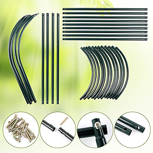 YAOBLUESEA Rankhilfe Obelisk aus Beschichtetes Metall, Rosen Obelisk Rankobelisk Rosenobelisk Rankturm Rankgitter für Kletterpflanzen Blumen Garten, Grün 190x40cm