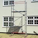 Home Master DIY Scaffold Tower | Aluminium At-Home Scaffolding | 150kg Load Capacity, Quick Assembly, Trapdoor Platform | 5m