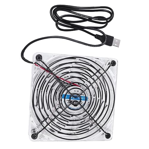 Generic USB��p�t�@�� 12cm 5V ���[�^�[���� LED�Ɩ��t�� �É��݌v ������ ���f����Z�b�g�g�b�v�{�b�N�X��p��