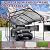 LEVELEVE 10x15 FT Heavy-Duty Metal Carport, Galvanized Steel Car Canopy with Reinforced Base Frame, Outdoor Shelter for Cars, Trucks, Boats, Tractors & RV