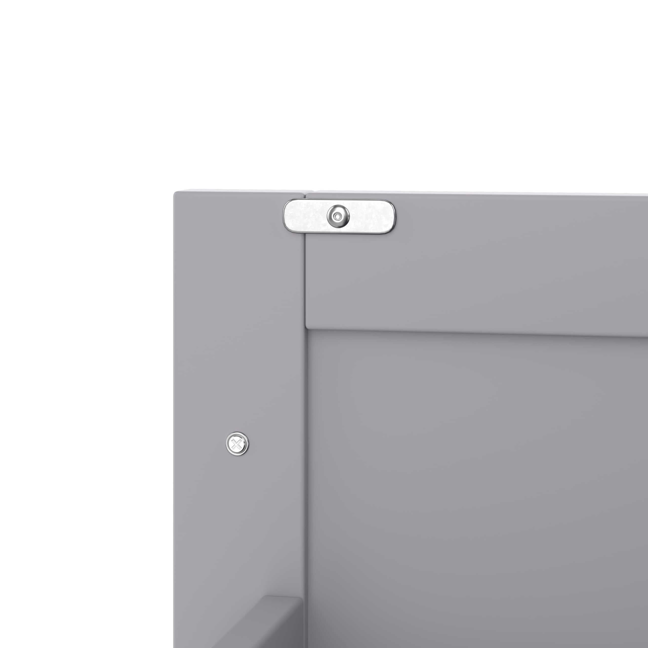 Armario de baño de pie Easexcy, 76 x 46 x 83,5 cm, lacado, estantería puerta, 3 cajones, lavabo cerámico integrado (gris)