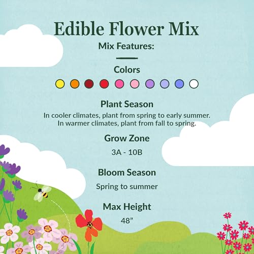 Image of Ferry-Morse Edible Flower Bulk Wildflower Seeds, 178,000+, 1 lb