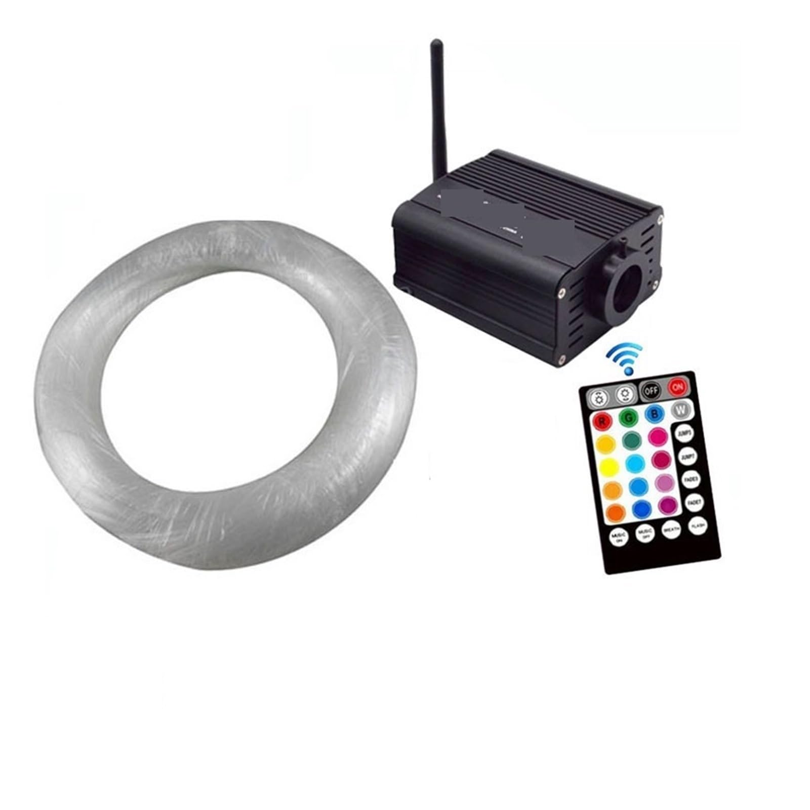 Oświetlenie wnętrza samochodu LED, Inteligentna aplikacja Bluetooth 16W samochodowe światła gwiaździste muzyczne aktywne sterowanie zestawy świateł światłowodowych do projektu oświetlenia LED światłow