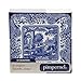 Pimpernel Blue Italian Coasters - Set of 6 (4” x 4”), Cork Backing, Elegant Blue Italian Design, Protects Furniture from Water Rings & Scratches, Easy to Clean, Great for Entertaining or Daily Use