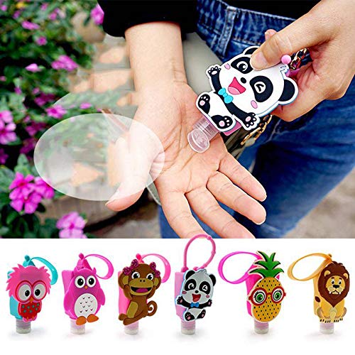 DISOK - Set di 50 portachiavi con contenitore gel da 30 ml, per bambini, contenitori ricaricabili vuoti per scuola, sport, tempo libero.