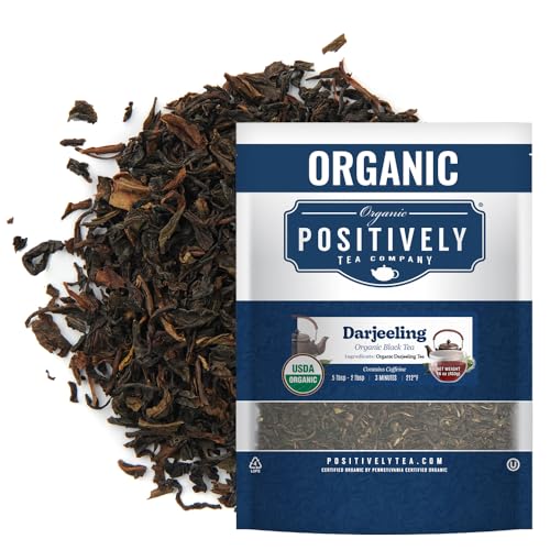 Organic Positively Tea Company, Darjeeling Black Tea, Loose Leaf, 16 Ounce