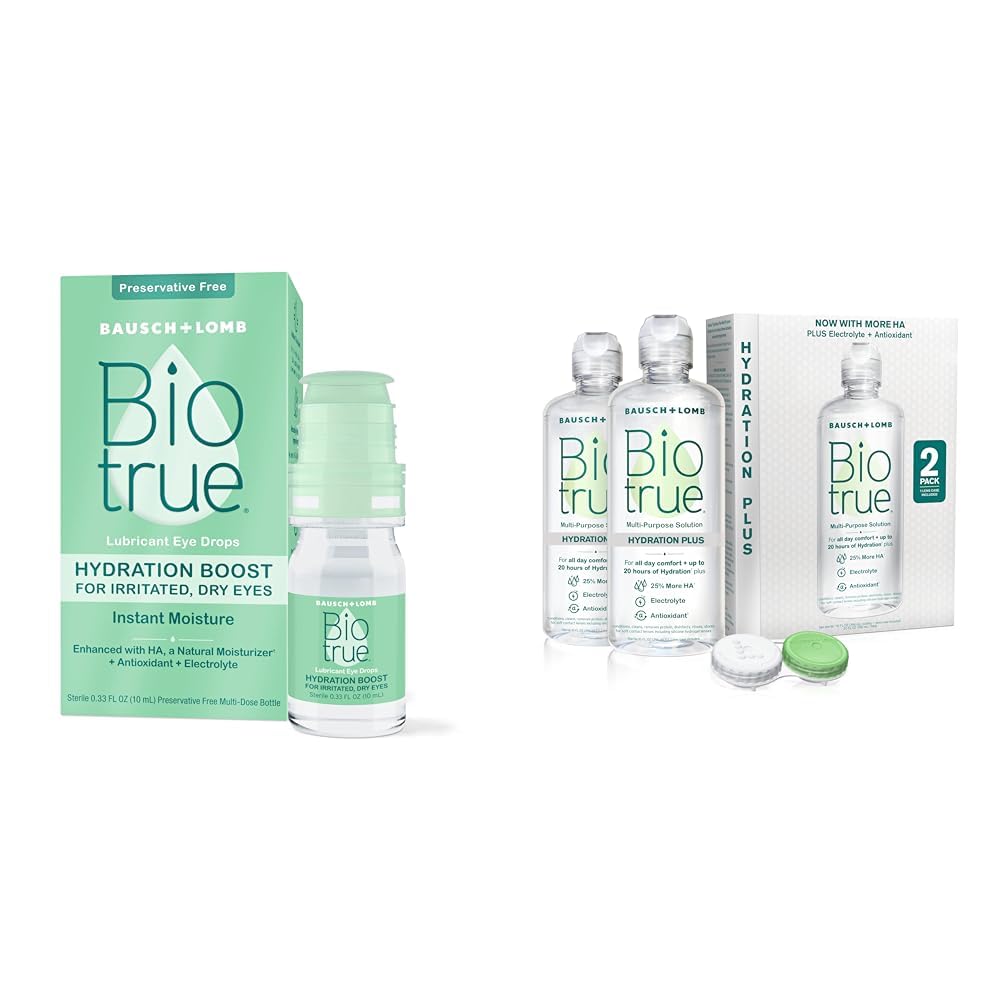 Biotrue Hydration Boost Eye Drops Preservative Free Soft Contact Lens Hydration Plus Contact Lens Solution Multi-Purpose Solution