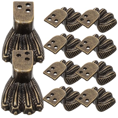 IWOWHERO Metal Box Feet Jewelry Case Feet Corners Furniture Leg Covers Edges Protectors