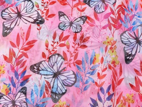 Image of HenzWorld Girls Swim Cover up Size 10-11 Butterflies Swimsuit Bathing Suit Swimwear for Beach with Pompom Trim Butterflies3537