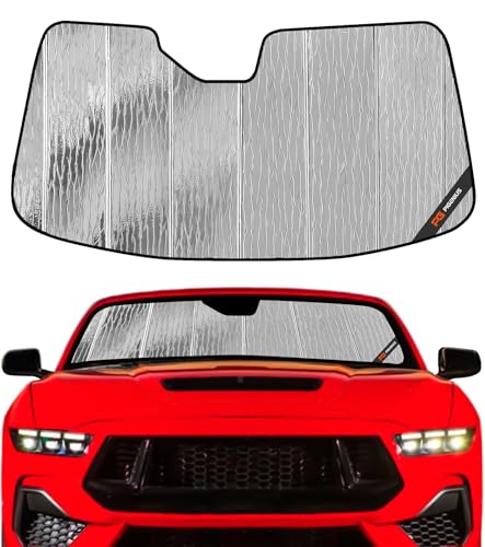 Pigenius Windshield Sun Shade for Ford Mustang 2024-2026 Front Window ...