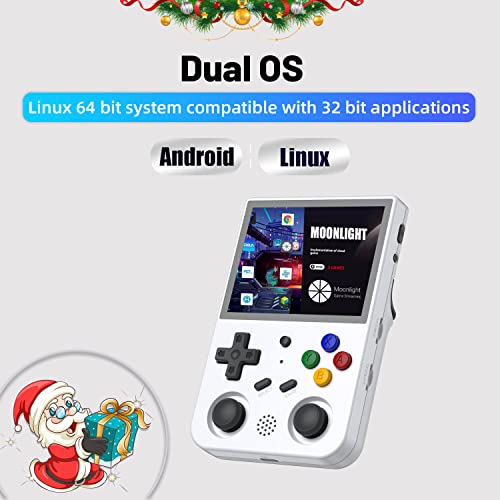 Image of RG353V Retro Handheld Game with Dual OS Android 11 and Linux,RG353V with 64G TF Card Pre-Installed 4452 Games Supports 5G WiFi 4.2 Bluetooth Online Fighting,Streaming and HDMI