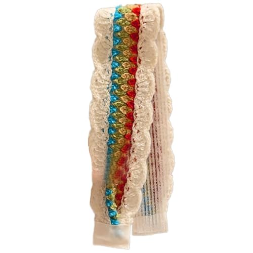 Fentency Vintage Knit Adjustable Hairband for Adults Soft and Comfortable Headband Knitting Floral Hairpieces for Women and Girls