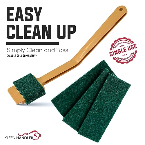 Image of Kleen Handler 720 Pcs Slicer EZ Scrub Pad Electric Blade Cleaning Tool, Deli Slicing Machine Cleaner, Clean Mandolin Slicer Safely, Small Scrub Pads (Bulk Case Pack of 720)