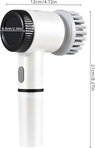 Miniatura 7 de Decdeal Juego de cepillos de limpieza eléctricos, limpiador giratorio eléctrico inalámbrico, impermeable, 3 velocidades, pantalla digital, limpiador