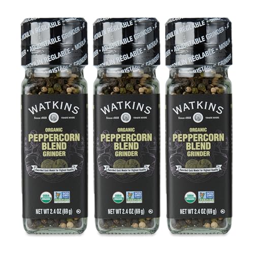 Watkins Organic Grinder, Peppercorn Blend, 2.4 Ounce, 3-Pack image 4