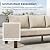 UDPATIO 6 Piece Patio Furniture Set, Metal Outdoor Sectional Sofa with 6" Thick Olefin Cushions, Wide Armrest & Coffee Table, L Shaped Outdoor Furniture for Garden, Backyard Beige