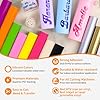 TECKWRAP Permanent Vinyl, Rainbow Sampler, 12 Rolls 30.5cm x 1.5m (12in x 5ft) Adhesive Vinyl Rolls for Cricut, Silhouette Cameo & Craft Cutters #3