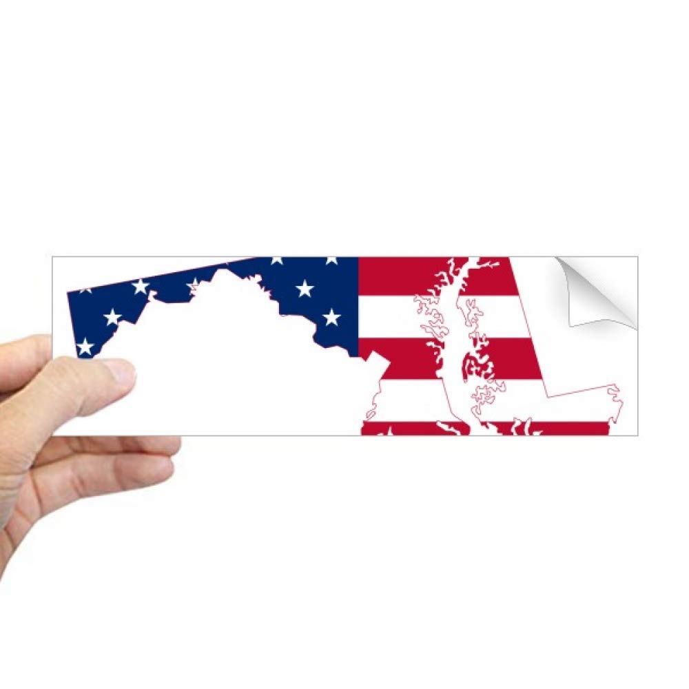Sticker fenêtre motif drapeau Maryland USA aux finitions précises