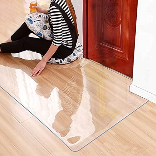 Customizable Non-Slip C Floor Protector Mat, 2mm Thick Plastic Entryway Doormat for Home Use - Cuttable Indoor Area Rug Protector