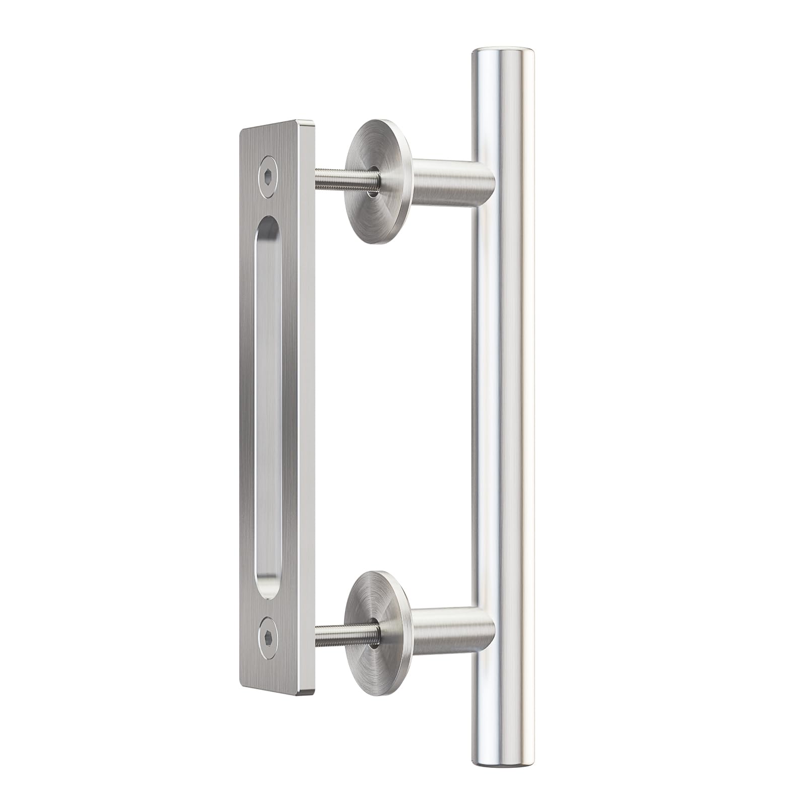 30CM Manija De Puerta Corredera De Acero Inoxidable, Mango de Puerta De Granero, Moderno, Plata (1 Unidad)