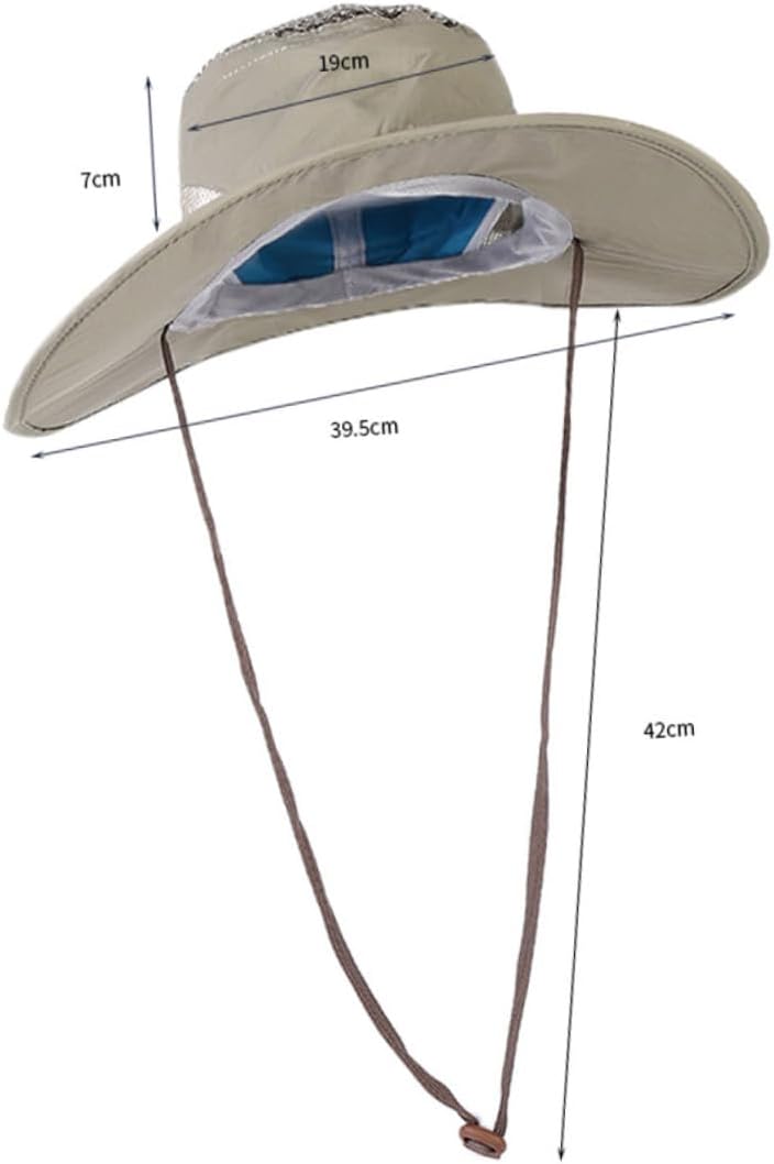 Cool UV Sun Protective Fishing Hat, Breathable Outdoor Sports Cap with Cooling Fabric, Foldable One Size for Hiking, Biking, Camping, and Fishing Beige