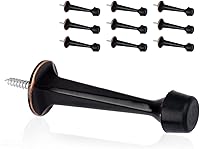 Vista 8 de Paquete de 16 topes rígidos sólidos para puerta, protectores de pared resistentes con puntas de goma suave, níquel satinado