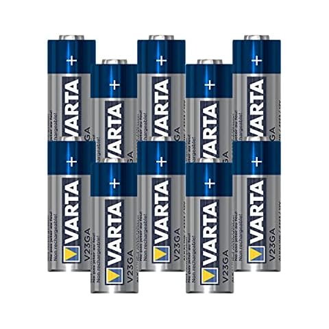 10 unidades de baterías alcalinas V23GA/8LR932/MN21/LR23A de 12V con caja de pilas Cover