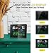 Weather Station Wireless Indoor Outdoor Weather Instruments with Color LCD Screen Thermometer and Moisture Alarm Clock Temperature and Humidity Monitoring for Home and Office