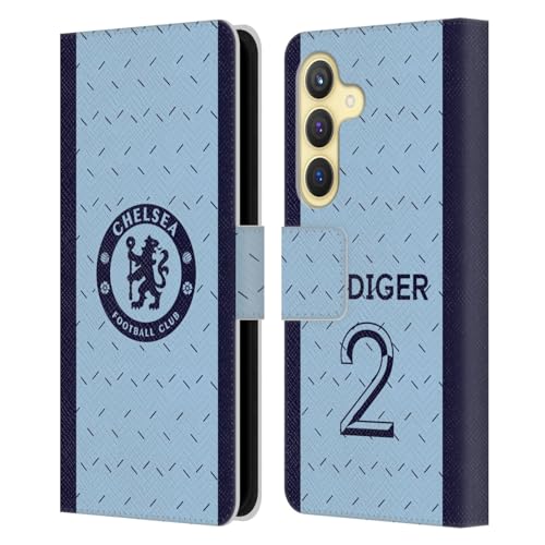Funda de cuero Samsung Galaxy S24 5G Chelsea FC Antonio Rüdiger con tarjetero