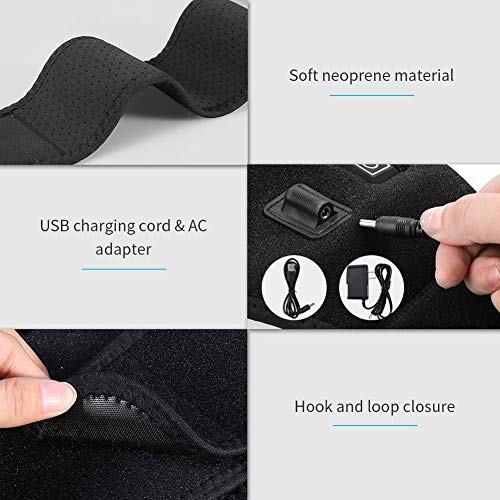 DOACT Heat Knee Brace for Hot or Cold Therapy, USB Heating Knee Pad Wrap for Arthritis Pain Relief, Joint Warmer, Cramps, Muscles Stiff and Strains, Fits Men and Women Knee Calf Leg Arm Area - Thumbnail 6