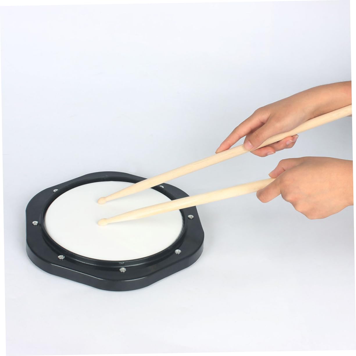 Abaodam Pad Allenamento Batteria 10 Pollici Nero in Plastica